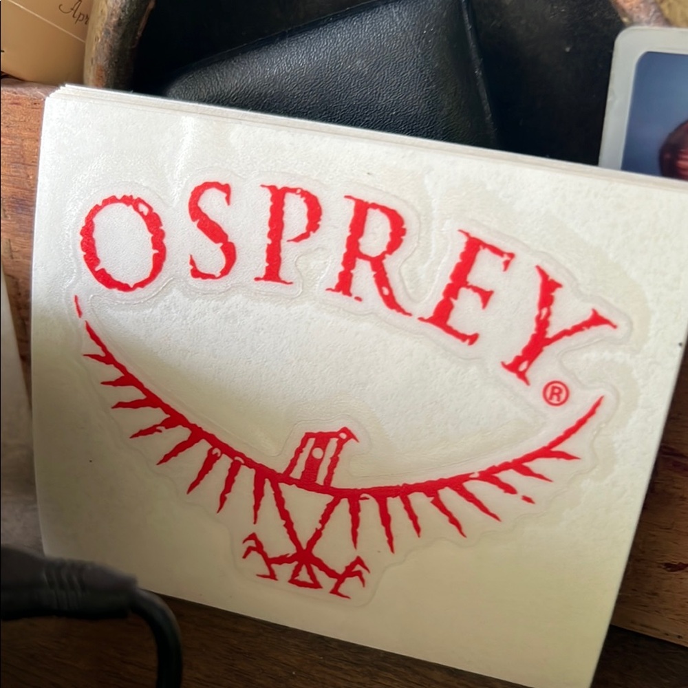 NEW "Osprey" 5"x4" Red Logo Sticker WINDOW NEW BIG 5"x4" ❤️